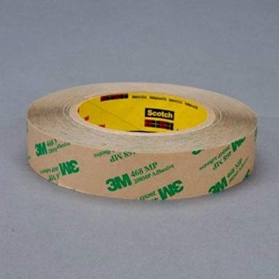 StickersLab - Marke 3M 468MP doppelseitiges Schaumstoff-Klebeband, transparent, 55 m (25 mm x 55 m). von StickersLab
