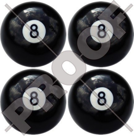 ACHT BALL 8 Billard POOL Snooker 50mm Rundschreiben, Auto & Motorrad Aufkleber, x4 Vinyl Stickers von StickersWorld