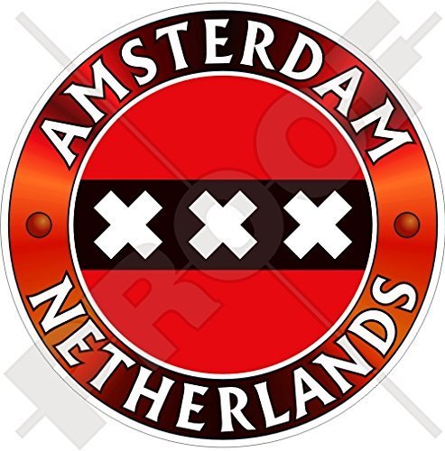 AMSTERDAM Flagge NIEDERLANDE Holland Niederländisch, Nederland 100mm Auto & Motorrad Aufkleber, Vinyl Sticker AMSTERDAM Flagge NIEDERLANDE Holland Niederländisch, Nederland 100mm Auto & Motorrad Aufkleber, Vinyl Sticker von StickersWorld
