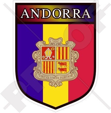 ANDORRA andorrisch Schild La Vella 100mm Auto & Motorrad Aufkleber, Vinyl Sticker von StickersWorld