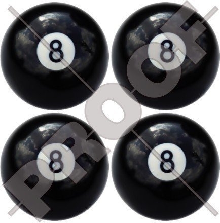 Acht Kugel 8 Billard Pool Snooker 5,1 cm (50 mm) Vinyl bumper-helmet Sticker, Aufkleber X4 von StickersWorld