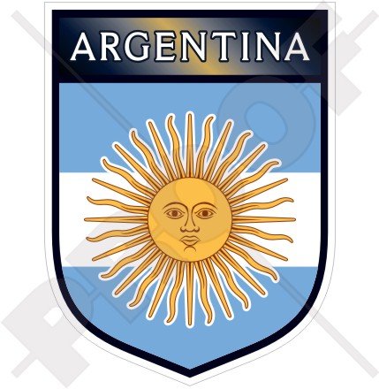 Argentinien Argentinischer Schild, 100 mm, Vinyl-Autoaufkleber, Aufkleber von StickersWorld