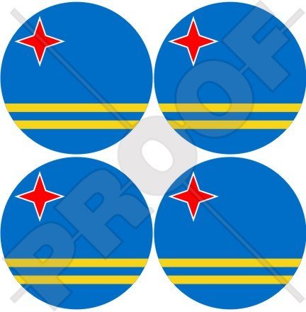 Aruba Aruba-, kleinen Antillen Karibik Meer 50 mm (5,1 cm) Vinyl bumper-helmet Sticker, Aufkleber X4 von StickersWorld