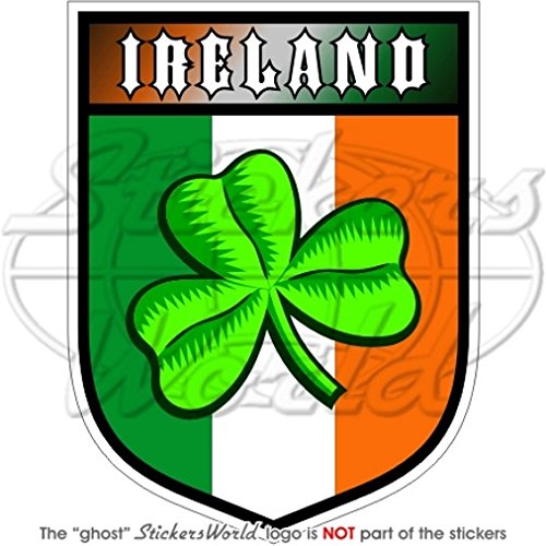 Irland Irish Irland Shamrock Schild 100 mm (10,2 cm) Vinyl Bumper Aufkleber, Aufkleber von StickersWorld