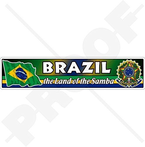 BRASILIEN Brasilianisches Flaggen-Wappen, Land der Samba, Brasilien Emblem 180mm Auto & Motorrad Aufkleber, Vinyl Sticker von StickersWorld