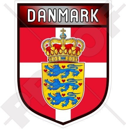 DÄNEMARK, Dänisches Schild, Dänemark 100mm Auto & Motorrad Aufkleber, Vinyl Sticker von StickersWorld