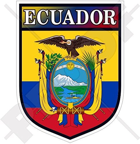 ECUADOR Ecuadorianisches Schild, Südamerika 100mm Auto & Motorrad Aufkleber, Vinyl Sticker von StickersWorld