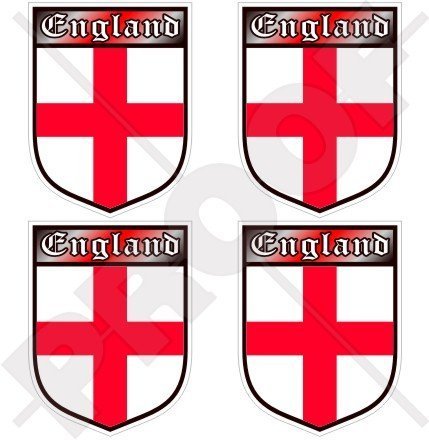 ENGLAND Englischer Schild Großbritannien UK 50mm Auto & Motorrad Aufkleber, x4 Vinyl Stickers von StickersWorld