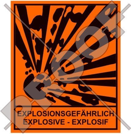 EXPLOSIONSGEFÄHRLICH EXPLOSIVE EXPLOSIF Sicherheits-Warnschild 100mm Auto & Motorrad Aufkleber, Vinyl Sticker von StickersWorld