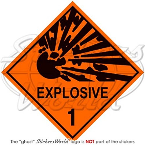 Warnschild "Explosion Danger", 100 mm, Vinyl-Aufkleber von StickersWorld