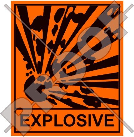 Explosions-Sicherheits-Warnschild, Explosionsgefahr, 100 mm, Vinyl-Aufkleber von StickersWorld