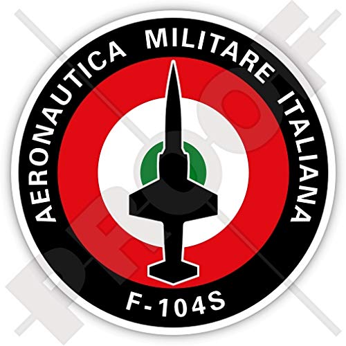 F-104 Starfighter Italian Air Force, Lockheed-Fiat-Alenia F-104S ASA Aeronautica Militare Italiana Italy AMI, 90 mm Vinyl-Aufkleber von StickersWorld