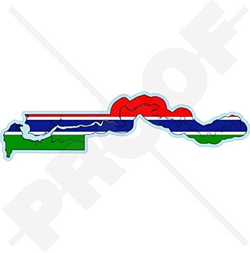 GAMBIA Karten Flagge, Gambian Republik Westafrika, AFRIKANISCH 136mm Auto & Motorrad Aufkleber, Vinyl Sticker von StickersWorld
