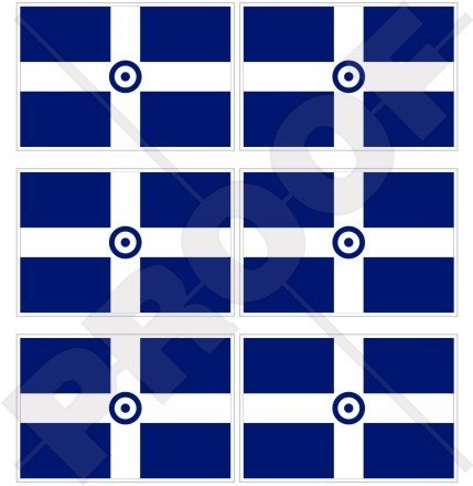 GREECE Hellenic Greek AirForce HAF Flag 40mm (1,6) Mobile Cell Phone Vinyl Mini Stickers, Decals x6 by StickersWorld von StickersWorld
