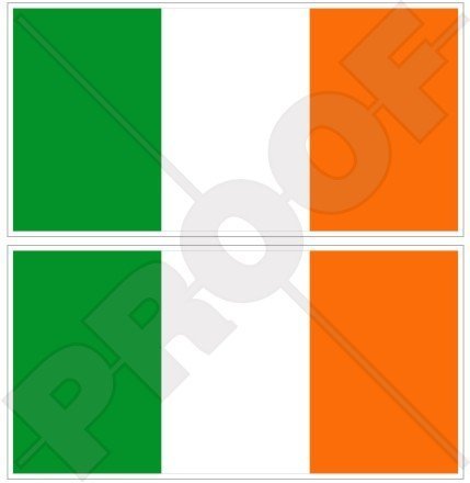 IRLAND Irische Flagge EIRE 110mm Auto & Motorrad Aufkleber, x2 Vinyl Stickers von StickersWorld