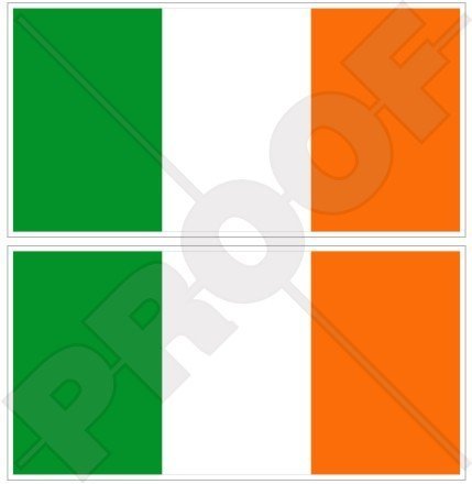 IRLAND Irische Flagge EIRE 75mm Auto & Motorrad Aufkleber, x2 Vinyl Stickers von StickersWorld
