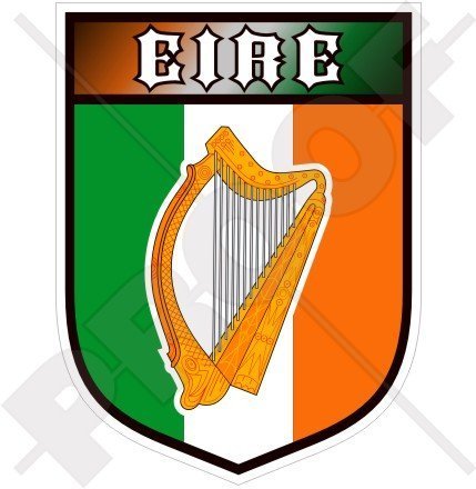 IRLAND Irischer EIRE Gälischer Harfe Schild 100mm Auto & Motorrad Aufkleber, Vinyl Sticker von StickersWorld