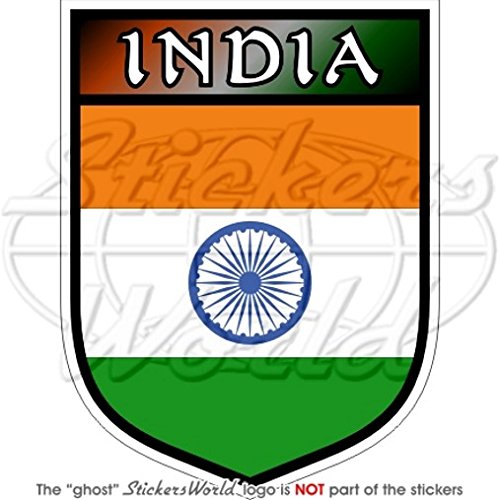 Indisches Ashoka-Chakra-Schild, 100 mm, Vinyl, Stoßstangen-Aufkleber von StickersWorld