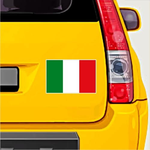 Italien Italienische Flagge Italia 50 mm, Aufkleber aus Vinyl, für die Stoßstange oder den Helm Italien Italienische Flagge Italia 50 mm, Aufkleber aus Vinyl, für die Stoßstange oder den Helm von StickersWorld