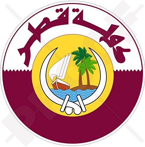 KATAR Wappen, Qatari Nationalemblem, State of Qatar, 90 mm, Vinyl-Aufkleber von StickersWorld