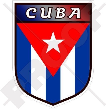 Kuba Kubanische Republik Kuba Schild 100mm Auto & Motorrad Aufkleber, Vinyl Sticker von StickersWorld