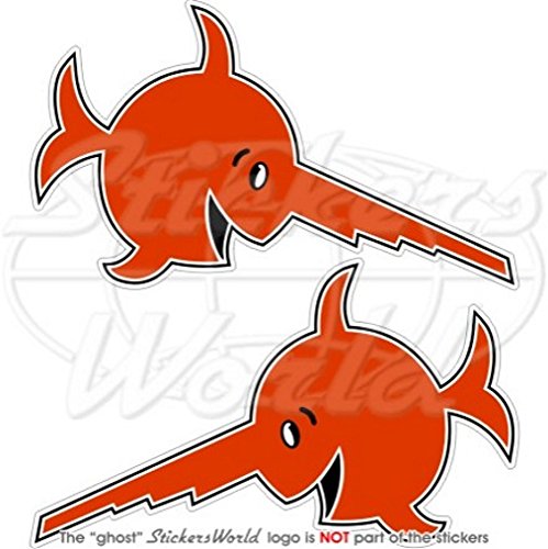 Lachen Sägefisch Deutsche U-Boot Emblem 2. Weltkrieg 13,7 cm (Bügellänge 137 mm) Vinyl Sticker, Aufkleber X2 von StickersWorld