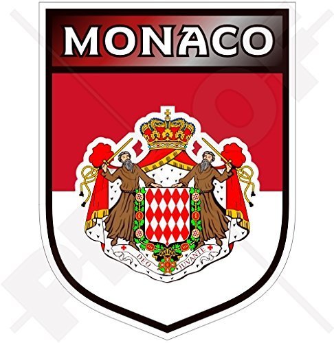 MONACO Fürstentum Schild 100mm Auto & Motorrad Aufkleber, Vinyl Sticker von StickersWorld