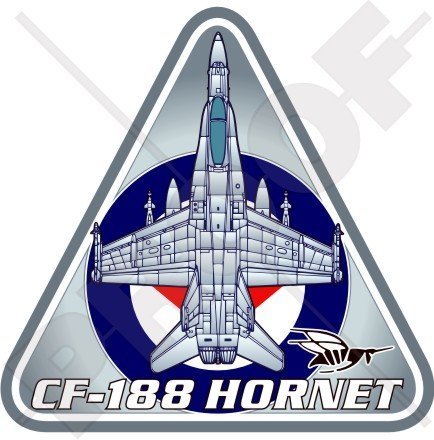 McDonnell Douglas-Boeing F-18 HORNET KANADA Kanadische Luftwaffe, CF-188 CF-18 F / A-18, 95mm Auto & Motorrad Aufkleber, Vinyl Sticker von StickersWorld