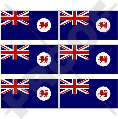 Mini-Aufkleber, Motiv: Tasmania Staatsflagge, Au-Tas, Australien, TASSIE, Australien, 40 mm, 6 Stück von StickersWorld