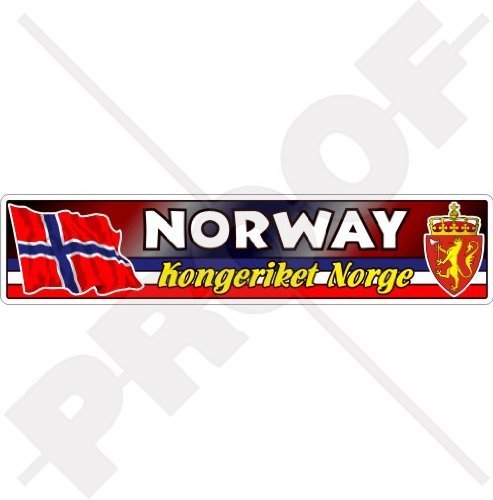 NORWEGEN Norwegische Flagge Wappen Königreich Norwegen, Noreg 180mm Auto & Motorrad Aufkleber, Vinyl Sticker von StickersWorld