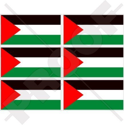 PALÄSTINA Flagge Palästinensischer Staat 40mm Mobile, Handy Vinyl Mini Aufkleber, Abziehbilder x6 Stickers von StickersWorld