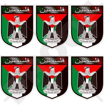 PALÄSTINA Schild, Palästinensischer Staat 40mm Mobile, Handy Vinyl Mini Aufkleber, x6 Stickers von StickersWorld