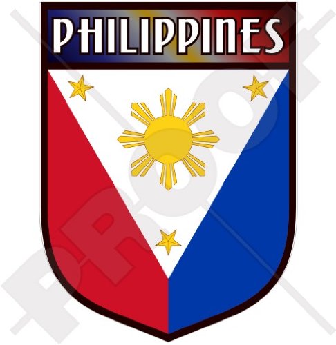 PHILIPPINES Philippinisches Schild Pilipinas, Filipino, 100 mm, Vinyl Stoßstangenaufkleber, Aufkleber von StickersWorld