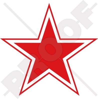 Russland Russische Luftwaffe UdSSR Sowjetunion Typ 3 rot Star Flugzeug Rondell 10,2 cm (100 mm) Vinyl Aufkleber, Aufkleber von StickersWorld