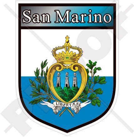 SAN MARINO Schild 100mm Auto & Motorrad Aufkleber, Vinyl Sticker von StickersWorld