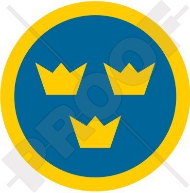 SCHWEDEN Schwedische Luftwaffe Flugzeug Rondelle 100mm Auto & Motorrad Aufkleber, Vinyl Sticker von StickersWorld