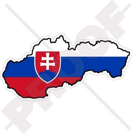 SLOWAKEI Slowakische Karte-Flagge SLOWAKEI 120mm Auto & Motorrad Aufkleber, Vinyl Stickers von StickersWorld