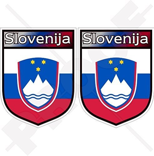 SLOWENIEN Slowenisch Schild Republik Slowenien, Slowenisch 75mm Auto & Motorrad Aufkleber, x2 Vinyl Stickers von StickersWorld