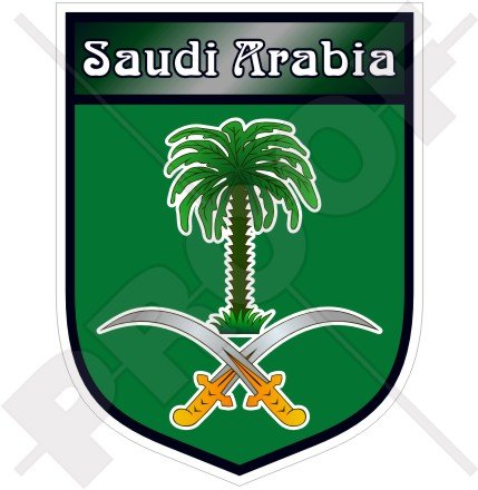 Saudi-Arabien Araber Arabisch Shield 100 mm (10,2 cm) Vinyl Bumper Aufkleber, Aufkleber von StickersWorld