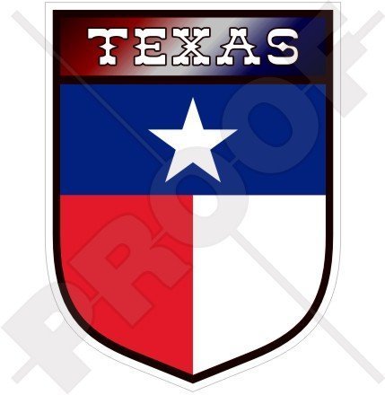 TEXAS Texanischer Staat Schild USA, Amerika 100mm Auto & Motorrad Aufkleber, Vinyl Sticker von StickersWorld