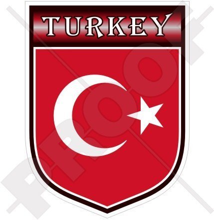 TÜRKEI Türkischer Schild Türkei TÜRKE 100mm Auto & Motorrad Aufkleber, Vinyl Sticker von StickersWorld