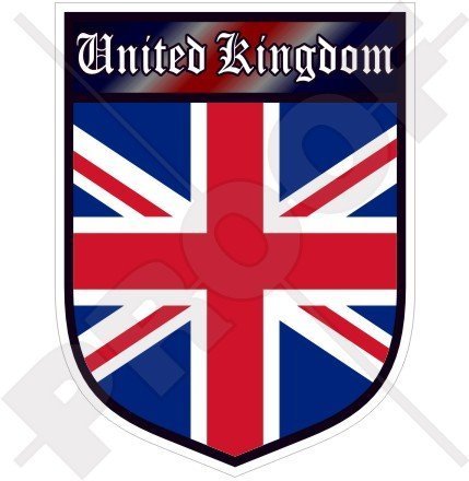VEREINIGTES KÖNIGREICH Union Jack Schild Großbritannien UK 100mm Auto & Motorrad Aufkleber, Vinyl Sticker von StickersWorld