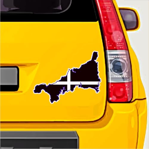 Vinyl-Aufkleber für die Stoßstange - Motiv: Cornwall-Flagge (England-GB) - 13 cm von StickersWorld