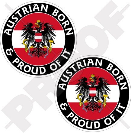 Vinyl-Aufkleber mit Aufschrift "Born & Proud", 75 mm, 2 Stück von StickersWorld
