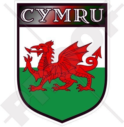 WALES Cymru Waliser Schild Großbritannien UK 100mm Auto & Motorrad Aufkleber, Vinyl Sticker von StickersWorld