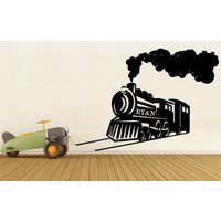 3441Er Name Eisenbahn Spur Wandaufkleber Aufkleber Zug Wanddekoration Kinderzimmer Schlafzimmer Jungenzimmer von StickersanddecalsArt