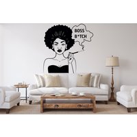 African American Wandtattoa Afro Girl Wanddeko Starke Schöne Schönheit Wanddekoration Frauen Gesegnete Zimmer Geschenke Sie Vinyl Wandsticker 3539Er von StickersanddecalsArt