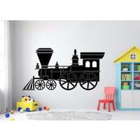 Alte Eisenbahn Spur Wandaufkleber Aufkleber Lok Wanddeko Kinderzimmer Schlafzimmer Jungenzimmer 3286Er von StickersanddecalsArt