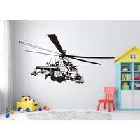 Appache Hubschrauber Militär Wandtattoo Hero Soldier Army Custom Kinderzimmer Kunsttattoo Schlafzimmer Wanddeko Aufkleber 3369Er von StickersanddecalsArt