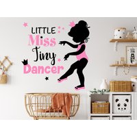 Ballerina Wandaufkleber, Tanz Wanddeko, Personalisierter Aufkleber, Mädchenzimmer Dekor, Ballett Mädchenzimmer, Mädchen Geschenke 3571Er von StickersanddecalsArt